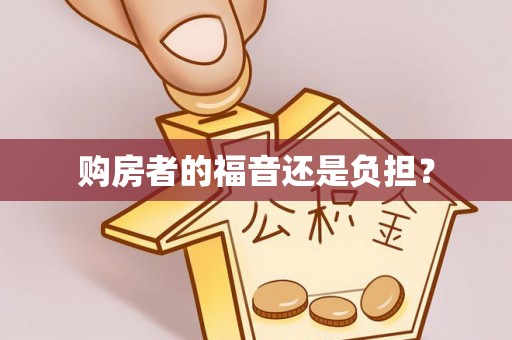 海晏购房者的福音还是负担？