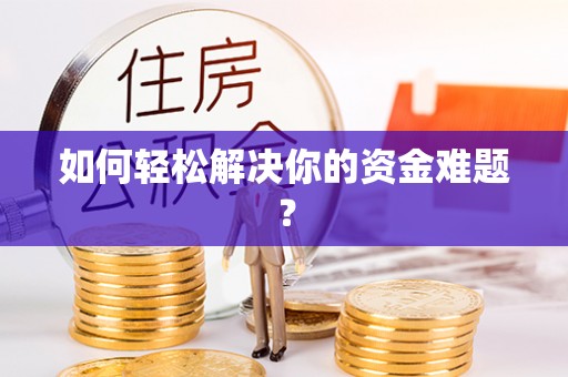 新野如何轻松解决你的资金难题？