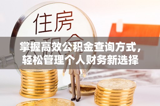 孟津掌握高效公积金查询方式，轻松管理个人财务新选择