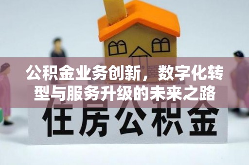 毕节公积金业务创新，数字化转型与服务升级的未来之路