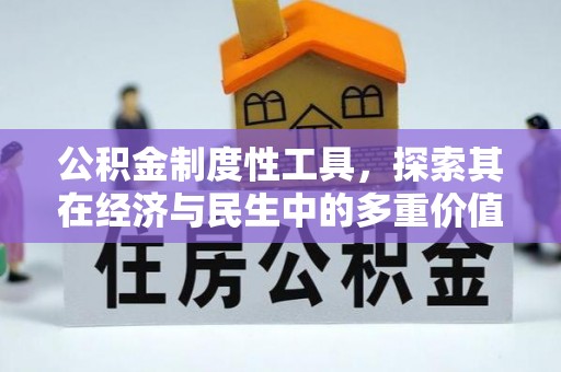 堆龙德庆公积金制度性工具，探索其在经济与民生中的多重价值
