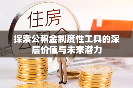 湛河探索公积金制度性工具的深层价值与未来潜力