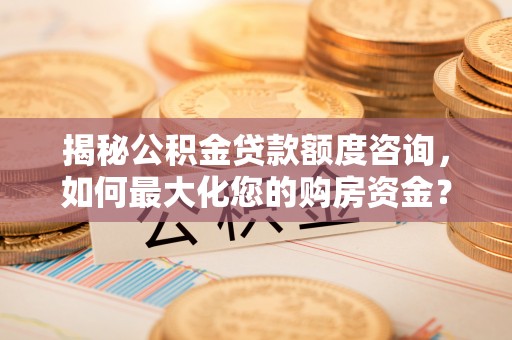 新城揭秘公积金贷款额度咨询，如何最大化您的购房资金？