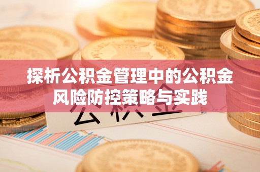 山阴探析公积金管理中的公积金风险防控策略与实践
