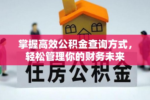 山阴掌握高效公积金查询方式，轻松管理你的财务未来