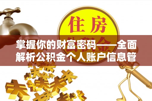 西华掌握你的财富密码——全面解析公积金个人账户信息管理与优化